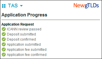 image application progress NewgTLDs