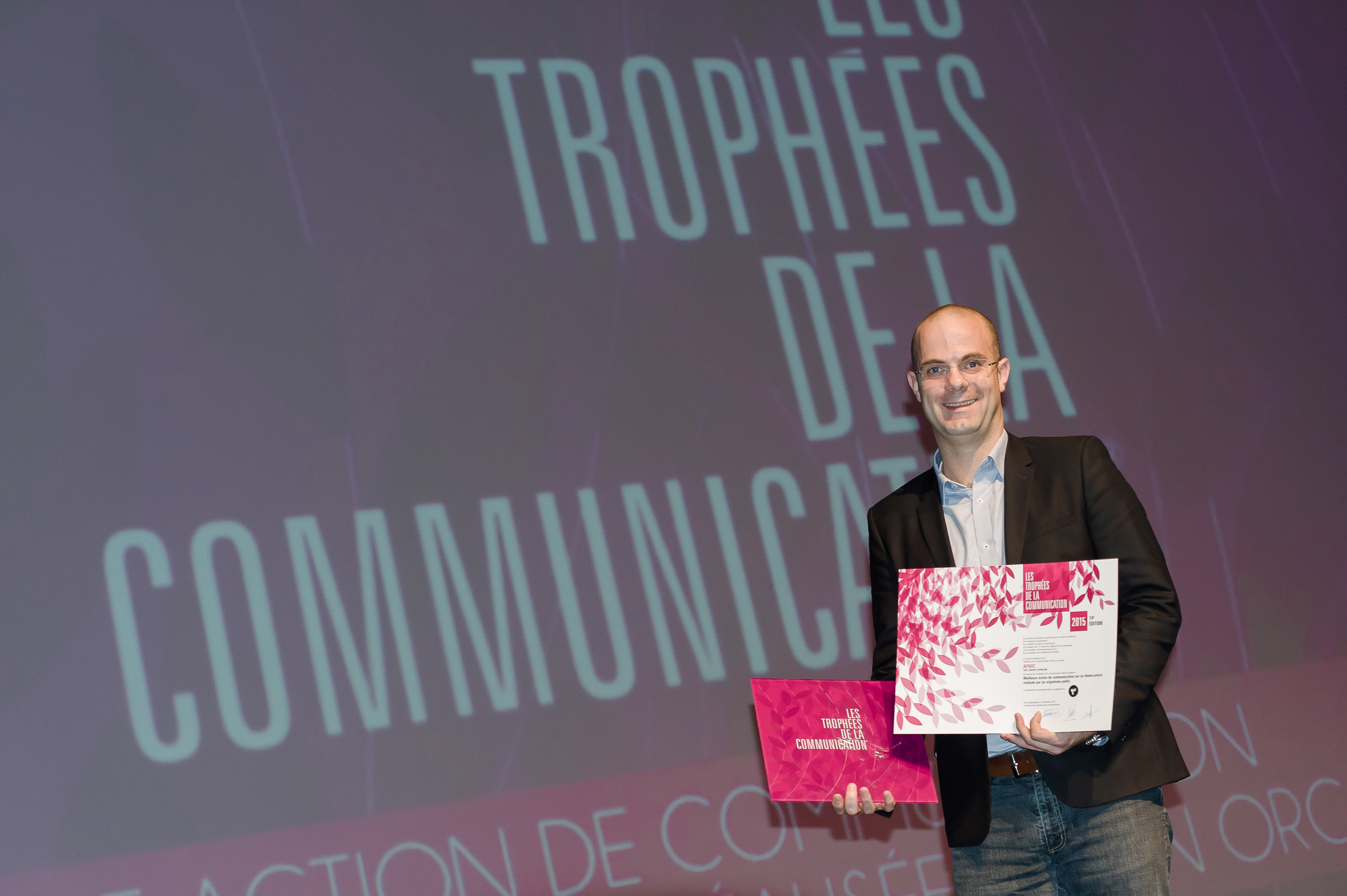 Julien Naillet aux Trophées de la communication 2015