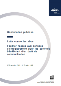 couverture consultation publique afnic lutte contre les abus accès aux données