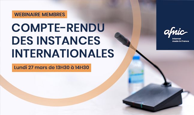 Compte-rendu des instances internationales