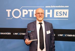 Régis Massé, DSI Afnic, lors de la cérémonie TopTech de l’Informaticien