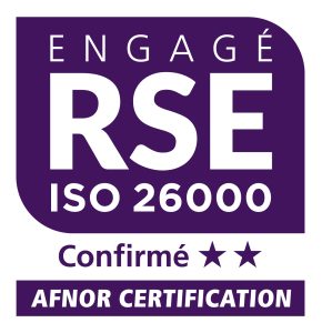 Engagé RSE ISO 26000 Confirmé deux étoiles Afnor Certification
