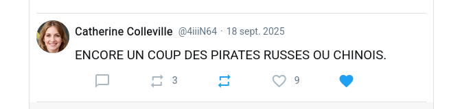 Copie d’écran d’un message déposé sur un réseau social lors de l'exercice Rempar 25